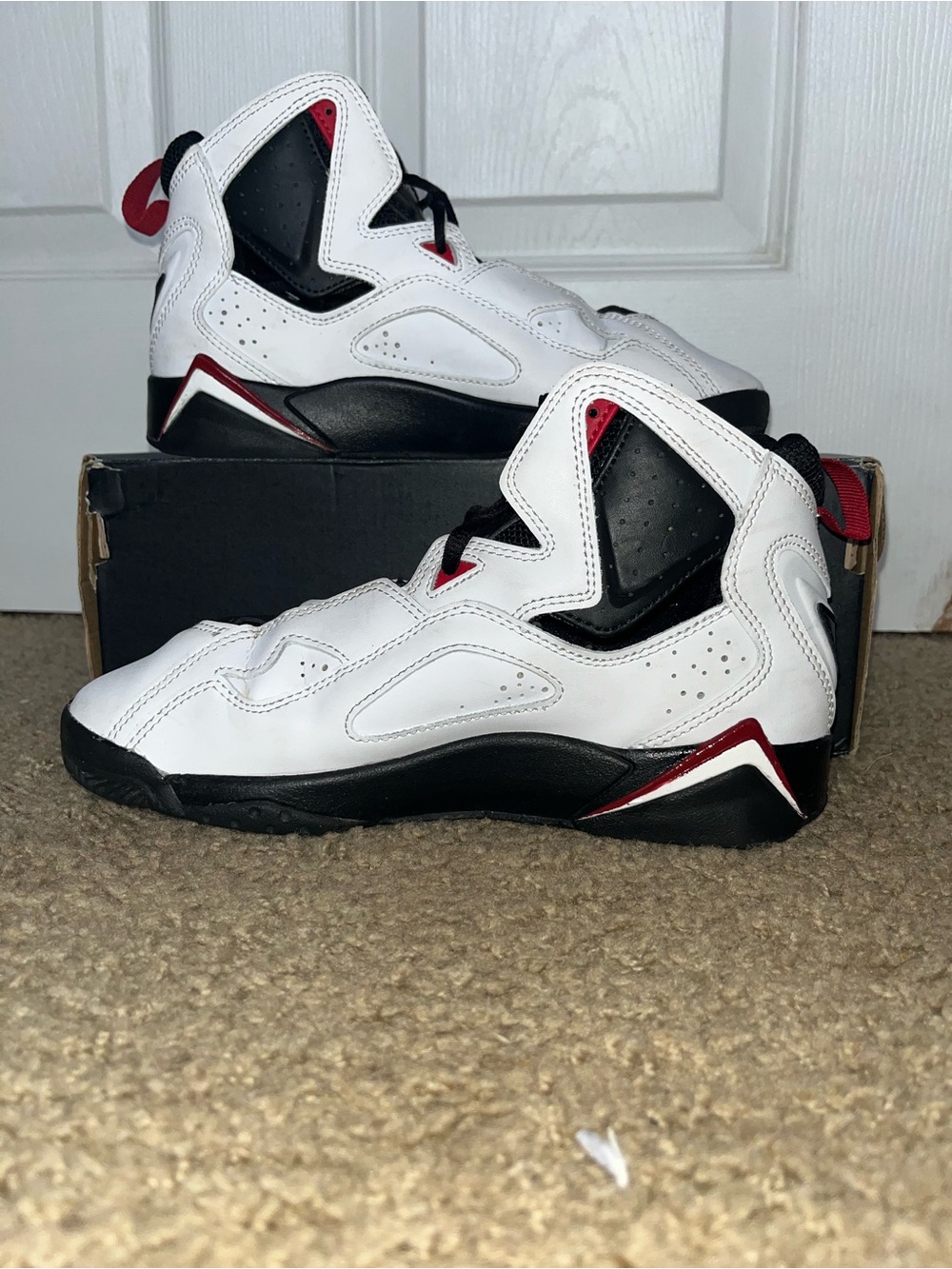 Jordan White Black Red High-Top Basketball Sneakers